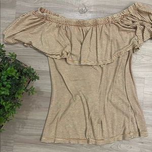 Gimmicks Shoulder Shirt Yellow Stripped